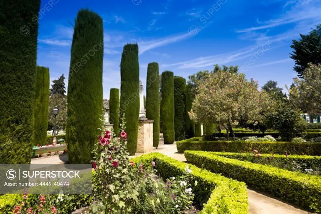 Botanical gardens of Alcazar, Province Cordoba, Andalucia, Spain