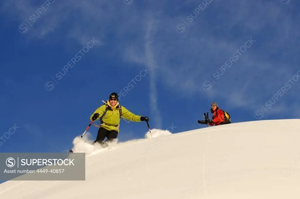Skiing, Grosser Jaufen, Hochpuster Valley, South Tyrol, Italy