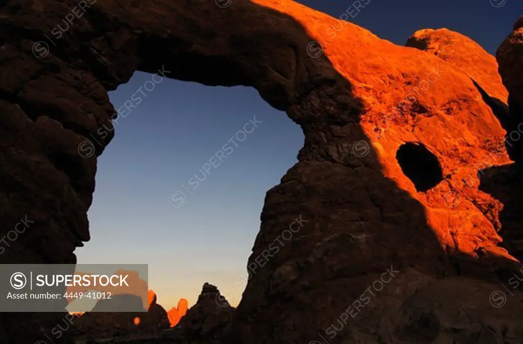 Turret Arch, South Window, Arches National Park, Moab, Utah, USA