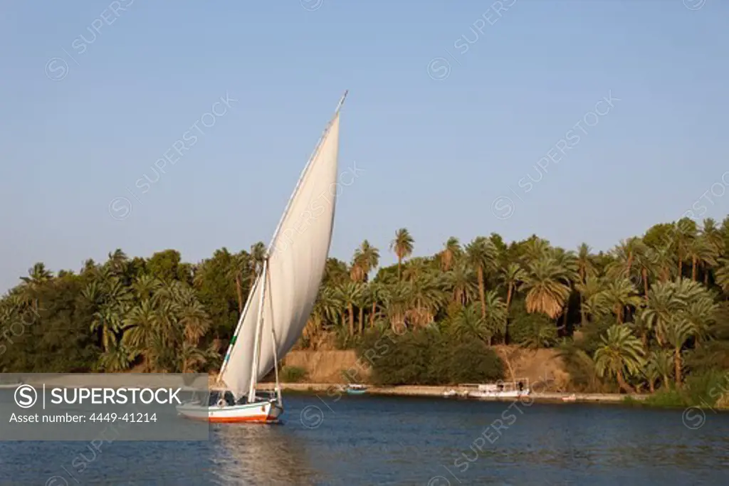 Felucca on Nile River, Aswan, Egypt