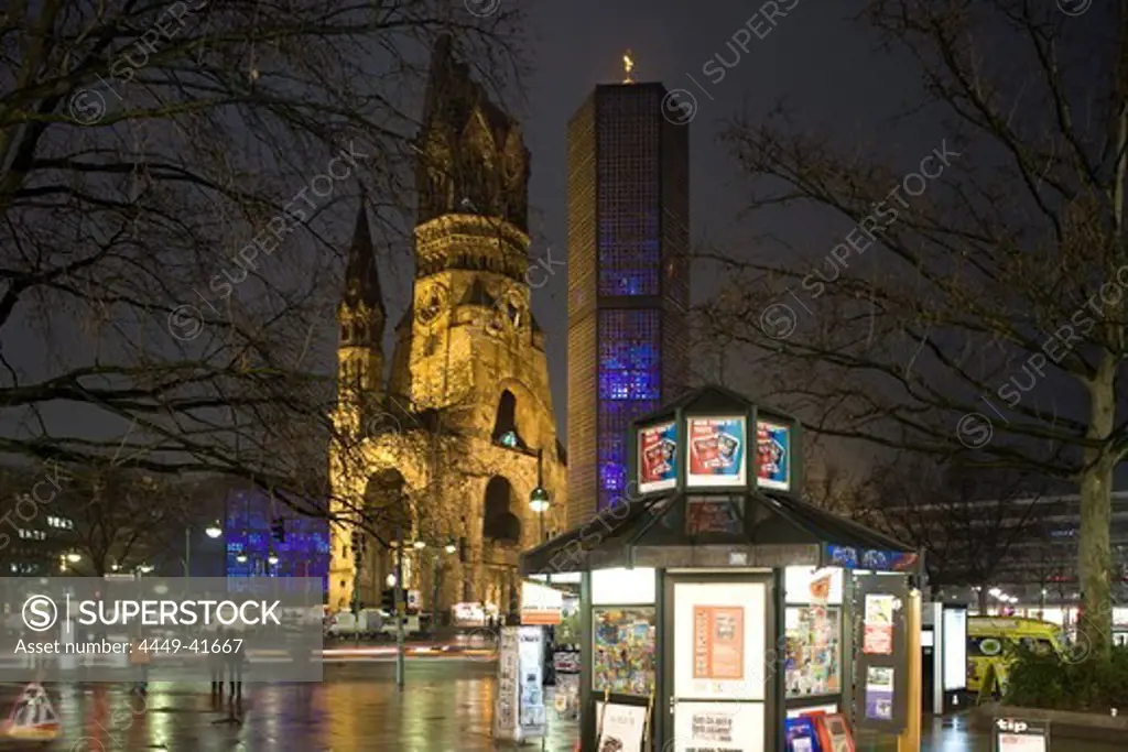 Kaiser Wilhelm Memorial Church, Breitscheidplatz, Berlin, Germany, Europe