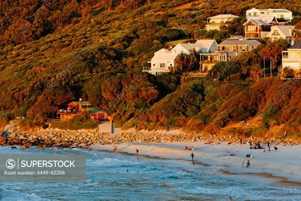 Beach and houses in Llandudno Bay, Capetown, Western Cape, RSA, South Africa, Africa