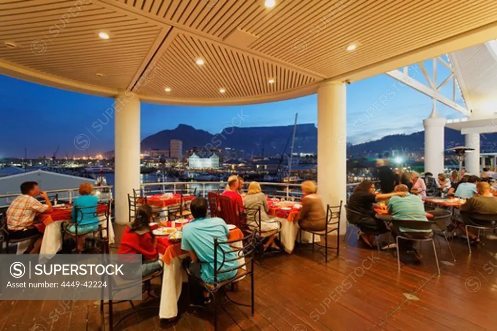 Restaurant at the Victoria and Alfred Waterfront, Capetown, Western Cape, RSA, South Africa, Africa