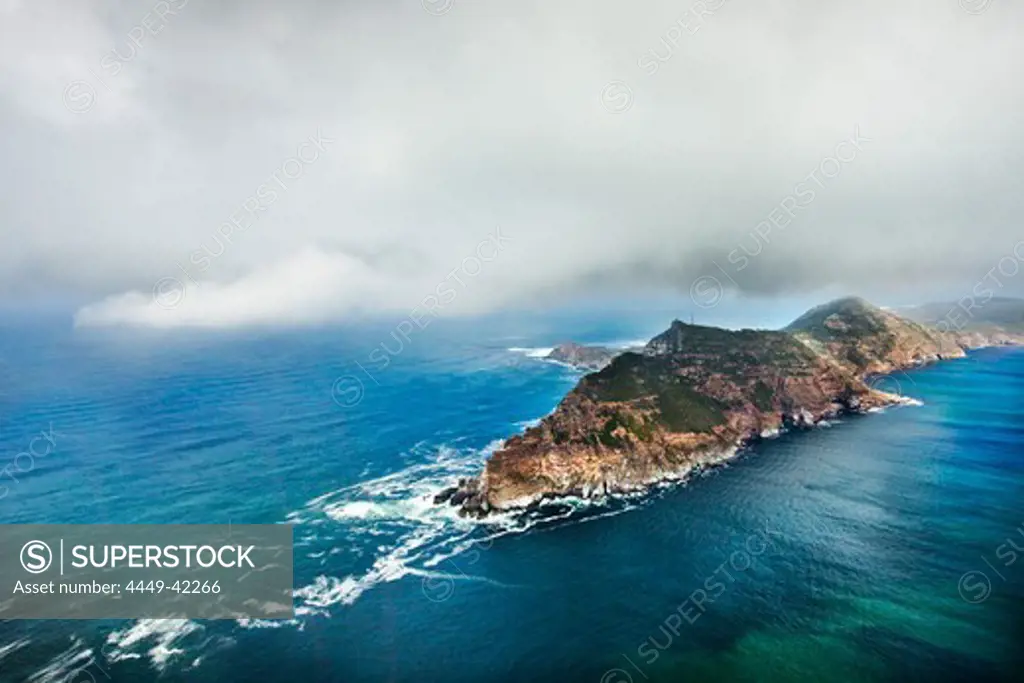 Arial view of Cape of Good Hope, Cape Town, Cape Peninsula, Western Cape, South Africa, Africa