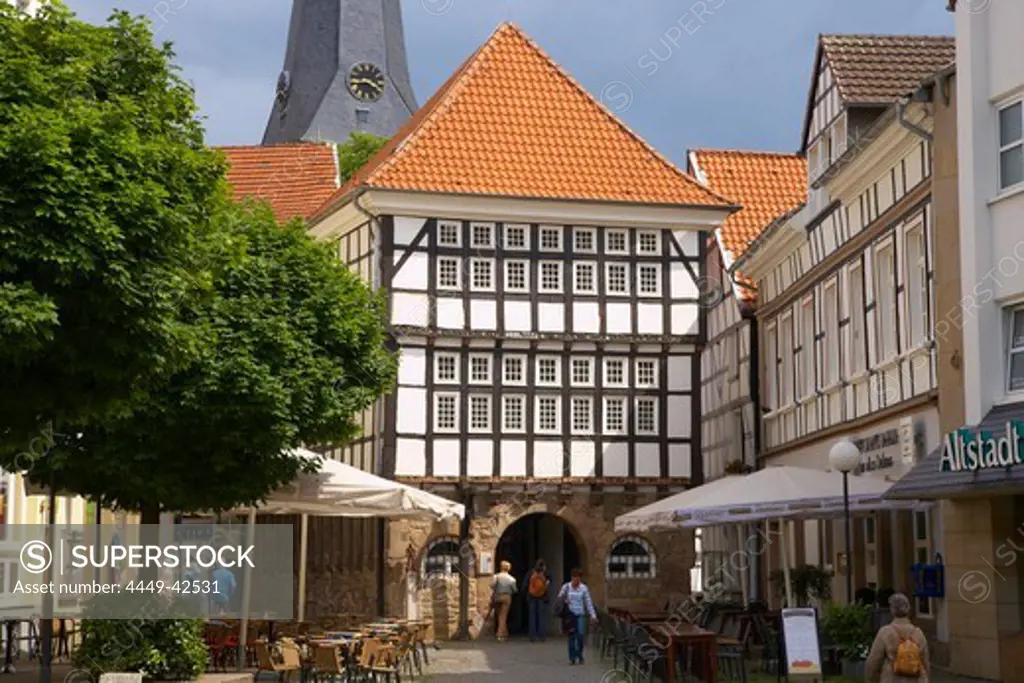 Old city of Hattingen with old town hall (1576), Ruhrgebiet, North Rhine-Westphalia, Germany, Europe