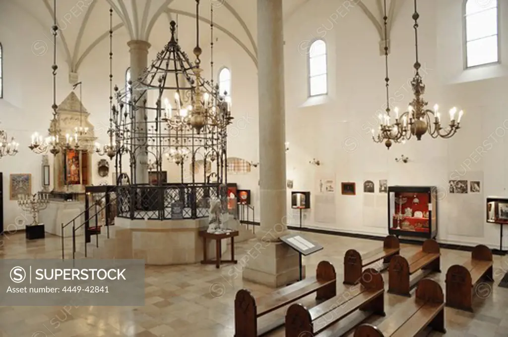 Interior view of the old synagogue, Synagoga Stara, Kazimierz, Krakau, Poland, Europe