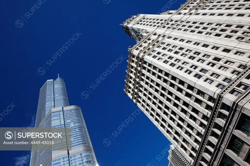 Trump Tower and Wrigley Building (from left), Chicago, Illinois, USA