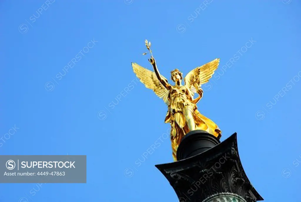 Friedensengel, Angel of Peace in Bogenhausen, Munich, Upper Bavaria, Germany, Europe
