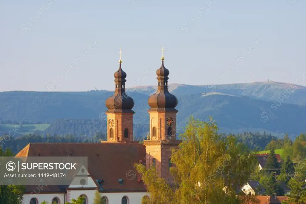 Village of St. Peter with abbey, architect Peter Thumb, Southern Part of Black Forest, Black Forest, Baden-Wuerttemberg, Germany, Europe