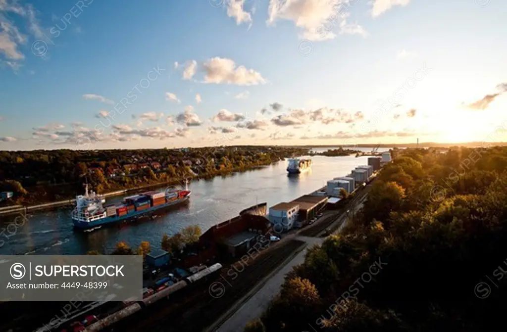 Kiel Canal near Kiel, Schleswig-Holstein, Germany