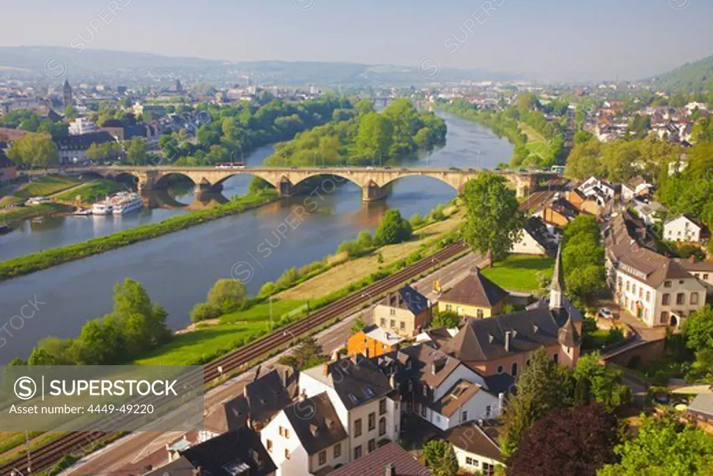 View at Trier on Mosel, Rhineland-Palatinate, Germany, Europe