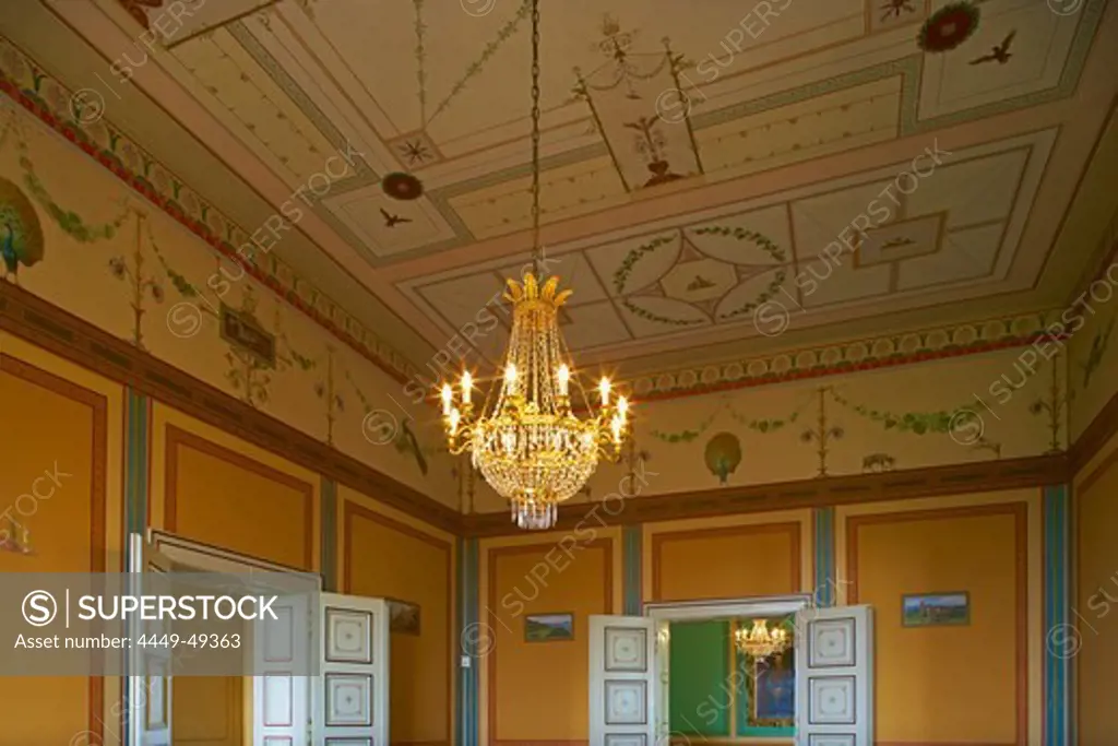Interior of Villa Ludwigshoehe near Edenkoben, Deutsche Weinstrasse, Palatinate, Rhineland-Palatinate, Germany, Europe