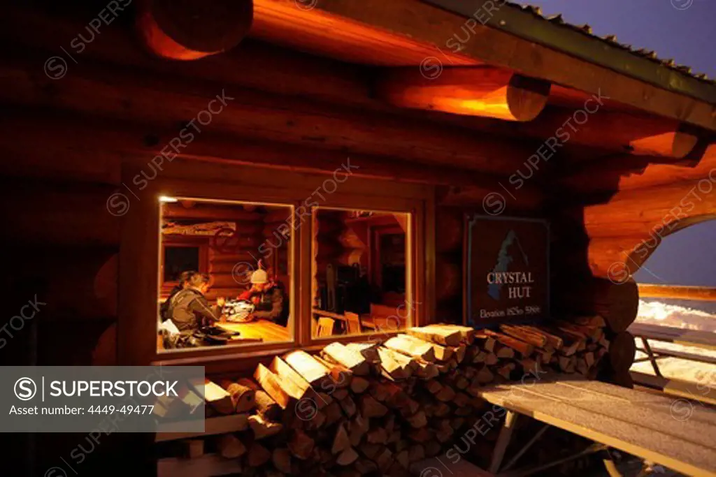 Mountain lodge Crystal Hut, Blackcomb Mountain, Whistler, British Columbia, Canada