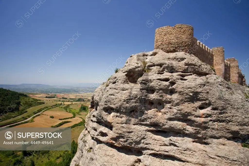 Castillo de Clavijo, castle near Logrono, Camino Frances, Way of St. James, Camino de Santiago, pilgrims way, UNESCO World Heritage, European Cultural Route, La Riojo, Northern Spain, Spain, Europe