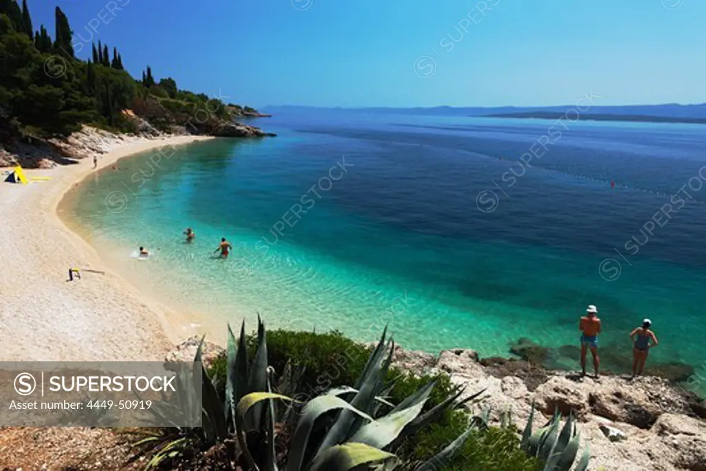 Bathing beach, Murvica, Bol, Brac, Split-Dalmatia, Croatia