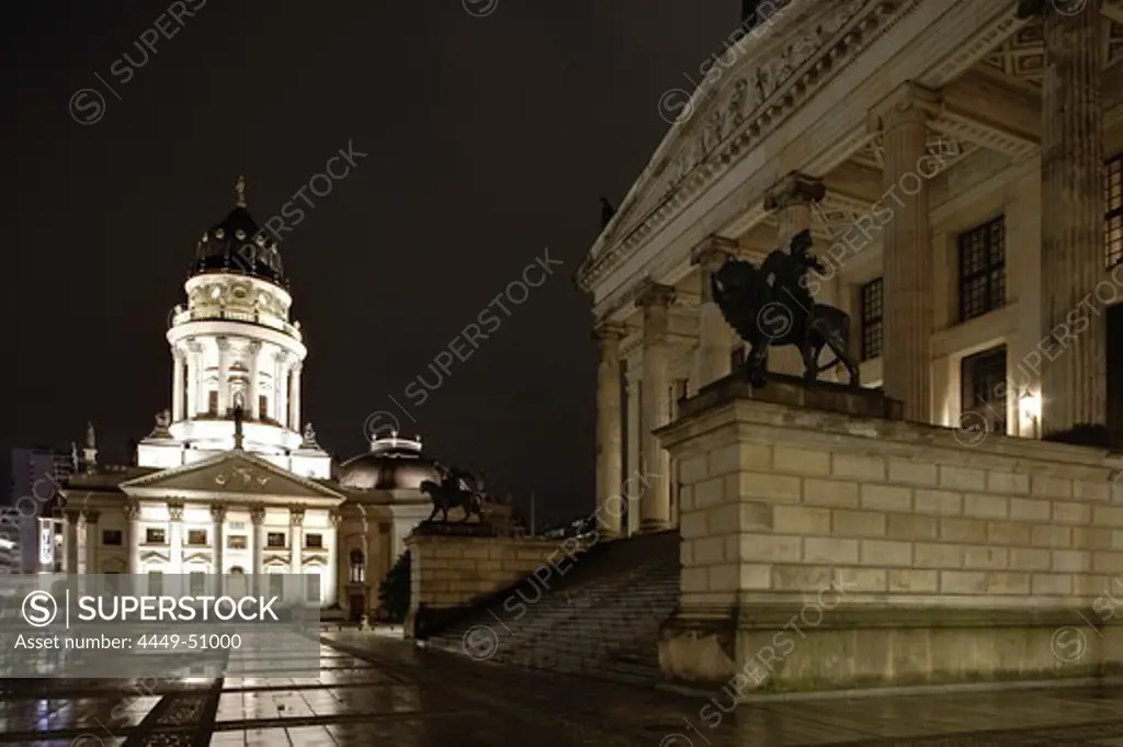 Gendarmenmarkt with concert hall and German Cathedral, Berlin, Germany, Europe