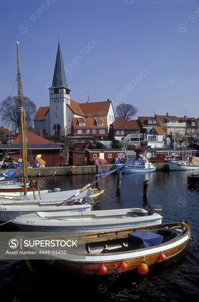 Boats at harbour, Ronne, Bornholm, Denmark, Europe