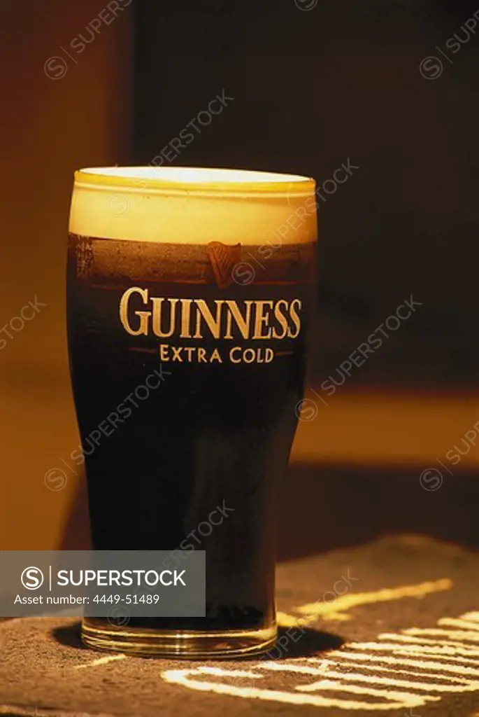 A pint of cold Guiness at Keenans Pub, Tarmonbarry, Upper Shannon, Ireland