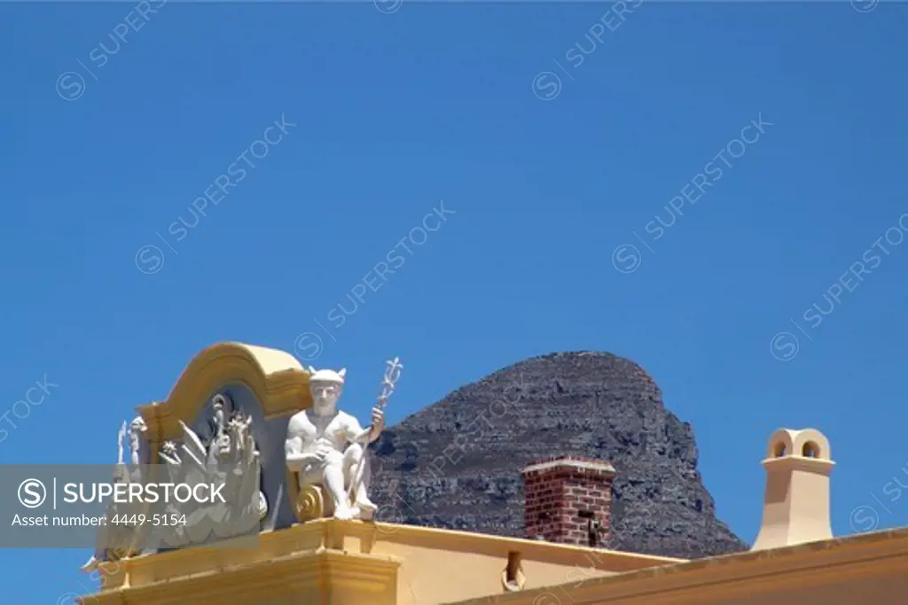 Detail of the Castle of Good Hope in front of Lion´s Head, Cape Town, South Africa, Africa