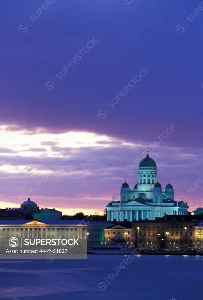 Harbour and Cathedral in the evening, Helsinki, Finland