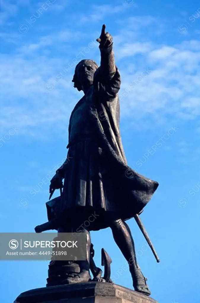 Columbus Statue, Plaza Colon, Santo Domingo, Dominican Republic, Caribbean