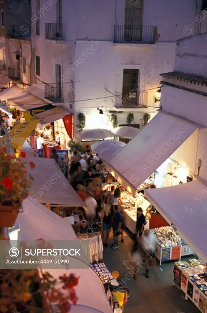 Shopping street, Ibiza town, Ibiza, Balearic Islands, Spain