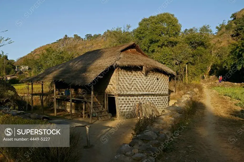 Typical country house, mountain minorities, Myanmar