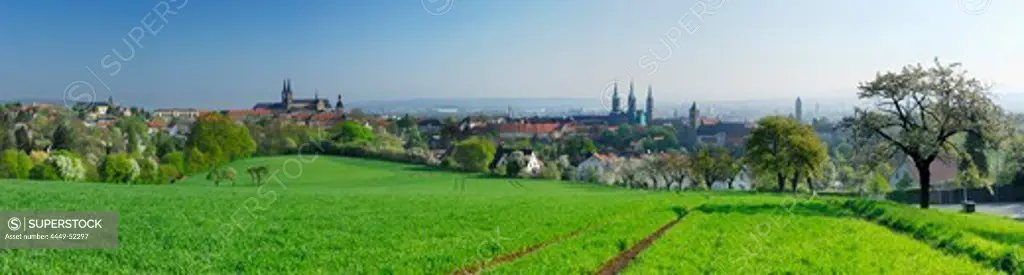 Panoramic view of Bamberg, Upper Franconia, Bavaria, Germany