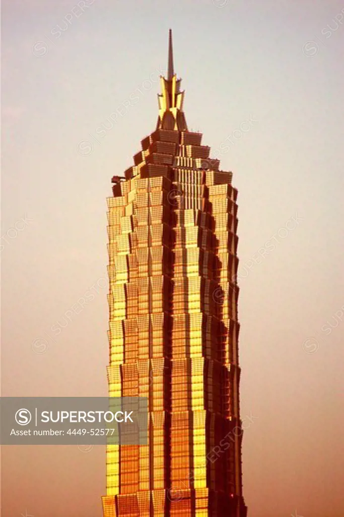 the Jin Mao tower in the evening light, Shanghai, China, Asia
