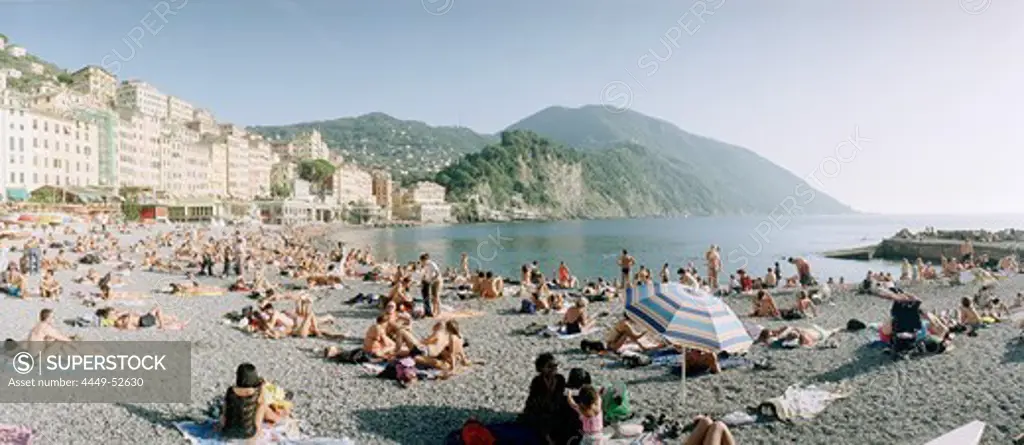 Beach, Camogli, Riviera, Liguria, Italy