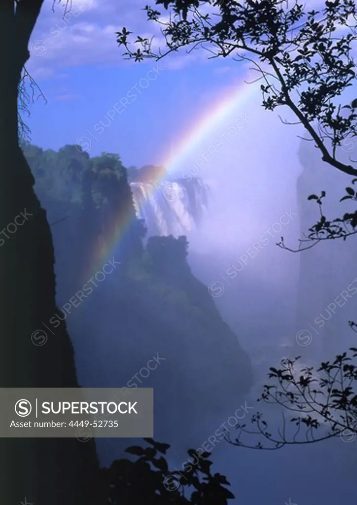 Rainbow at the Victoria Falls. Tanzania, Africa