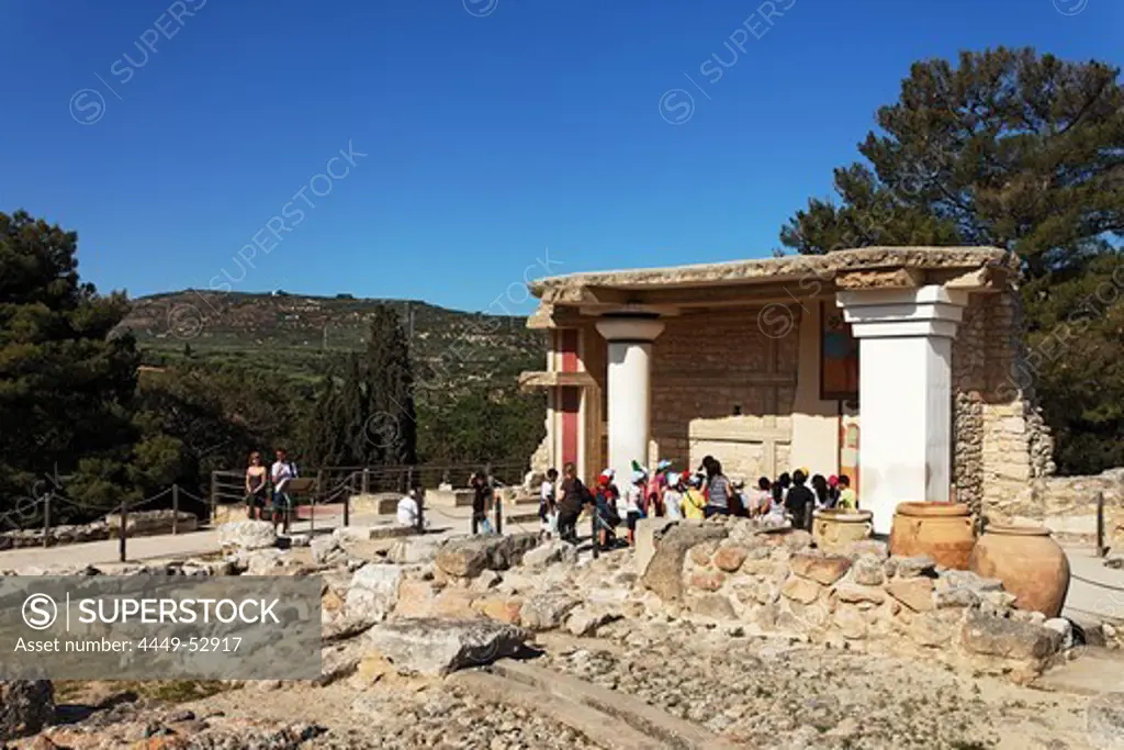 Great Propylea, south entrance, Palace of Knossos, Knossos, Crete, Greece