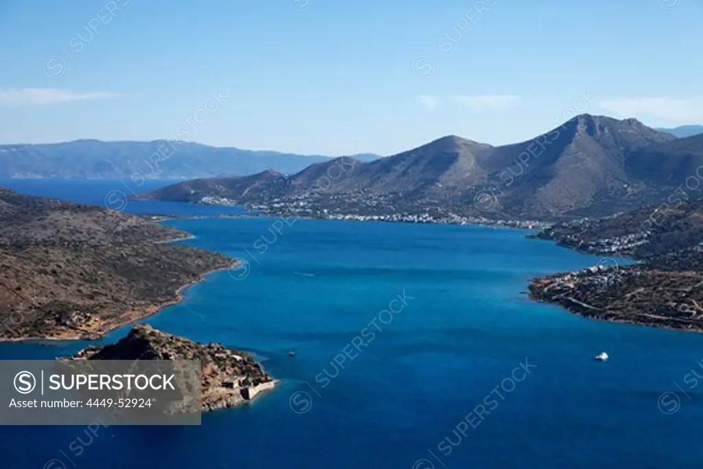 Venetian fortress, Island of Spinalonga, Lasithi prefecture, Crete, Creece