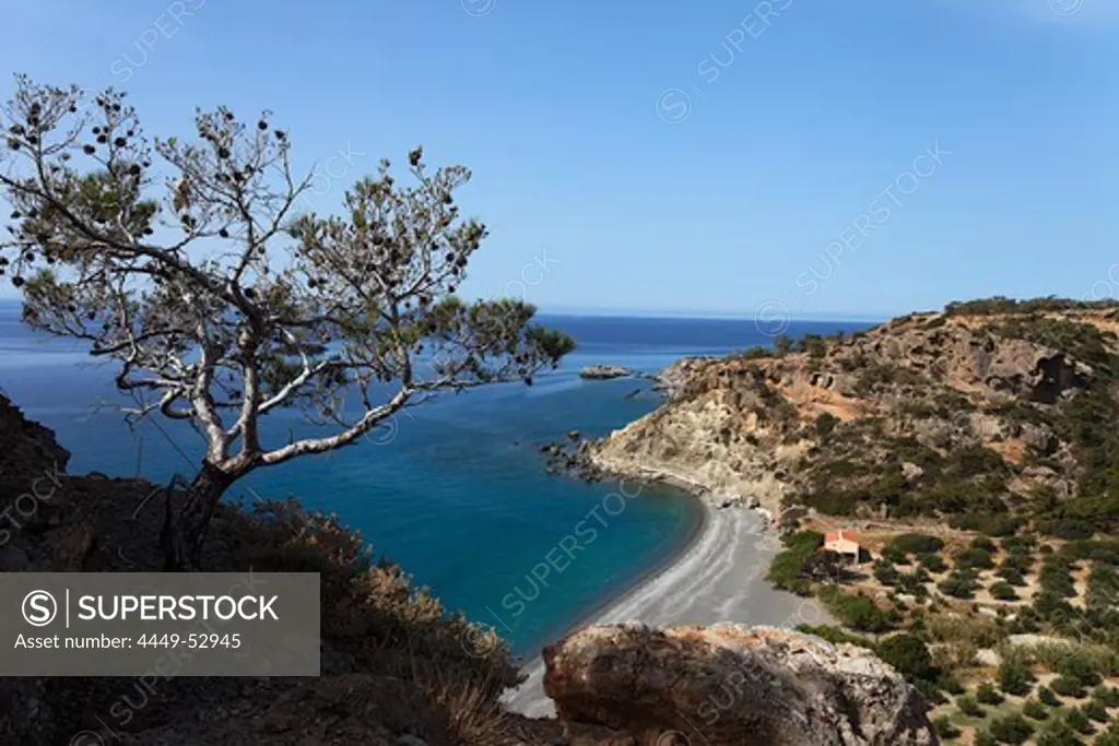 View over bay, Agia Fotia, Prefecture Lasithi, Crete, Greece