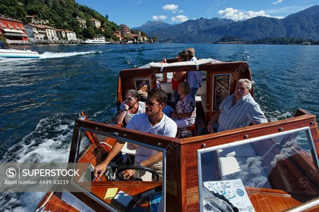 Excursion boat, Lake Como, Cadenabbia, Lombardy, Italy