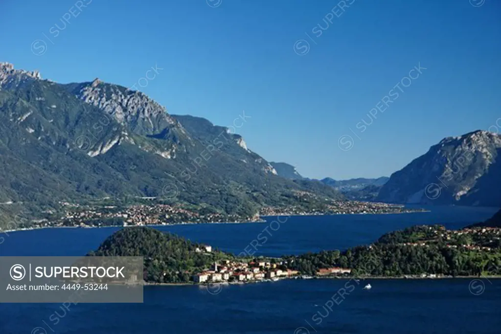 High angle view, Bellagio, Lake Como, Lombardy, Italy
