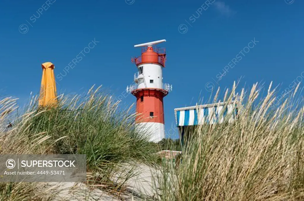 Electrical Lighthouse, Suedbad, North Sea Island Borkum, East Frisia, Lower Saxony, Germany