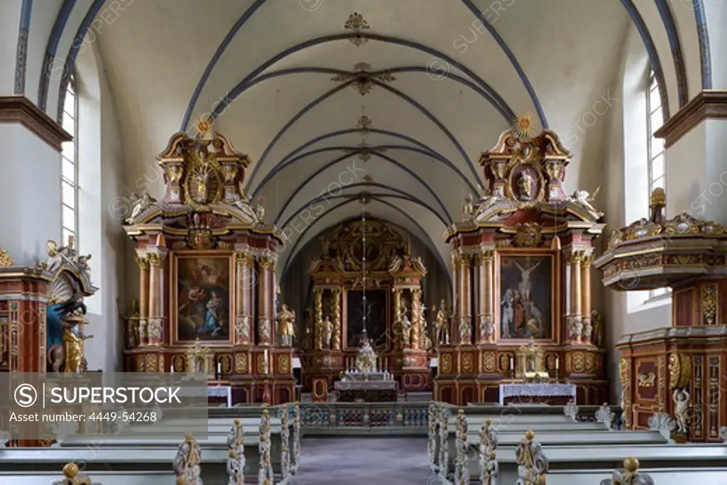 Basilica St. Stephanus and St. Vitus of Corvey monastery, Hoexter, North-Rhine-Westphalia, Germany, Europe