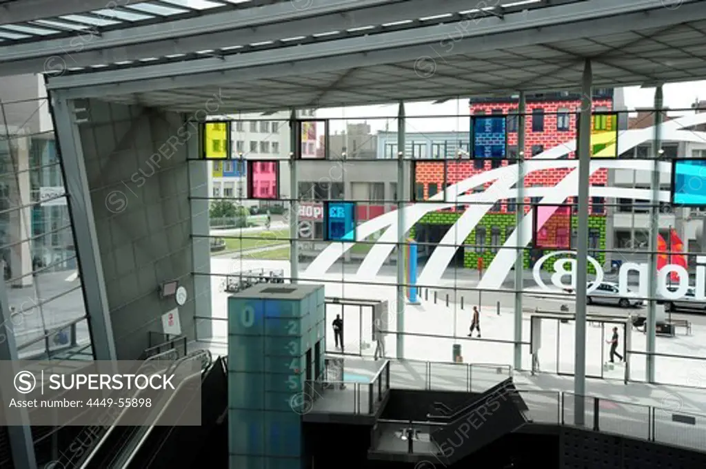 Modern architecture at the central railway station, Centraal Station, Antwerp, Anvers, Flanders, Belgium, Benelux