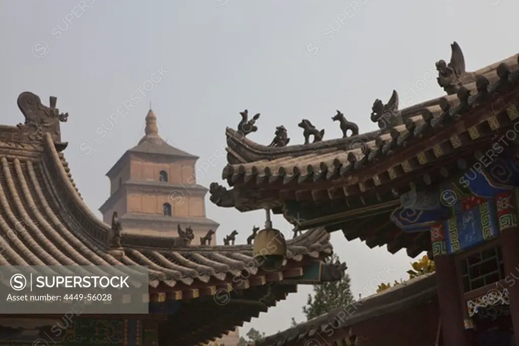 The Giant Wild Goose Pagoda Da Yanta near Xi'an, Shaanxi Province, People's Republic of China