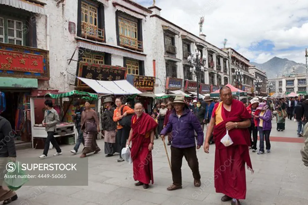 Buddhistic pilgrims in Lhasa, Tibet Autonomous Region, People's Republic of China