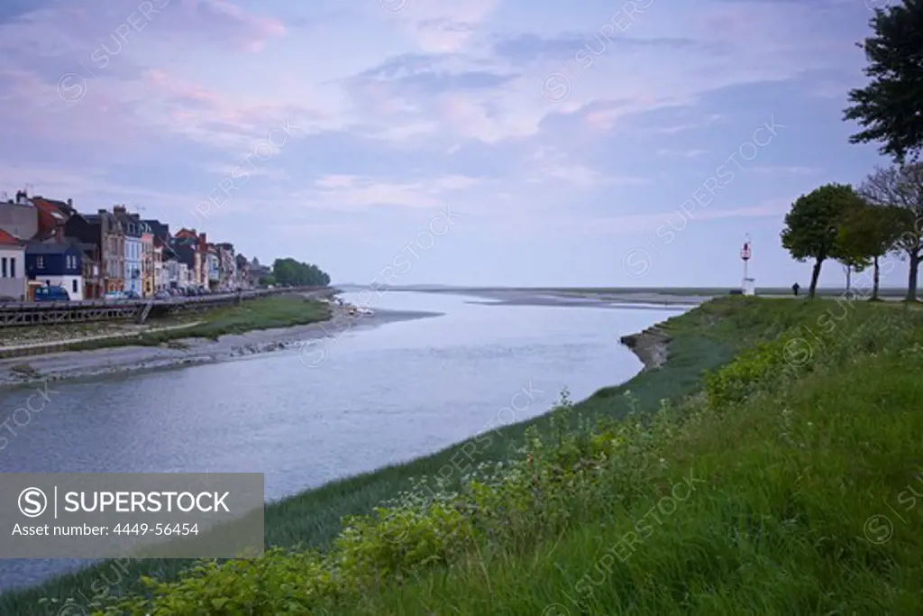 Morning at the river at Saint-Valery-sur-Somme, Dept. Somme, Picardie, France, Europe