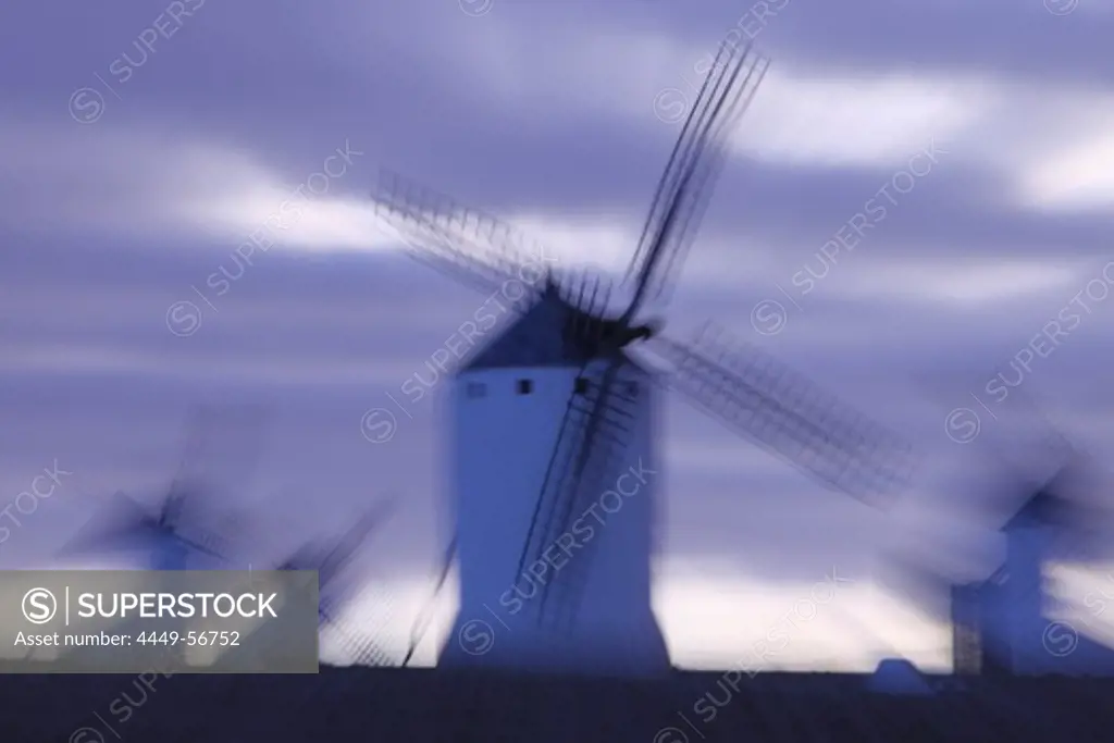 Windmills in Campo de Criptana, la Mancha, Castile, Spain