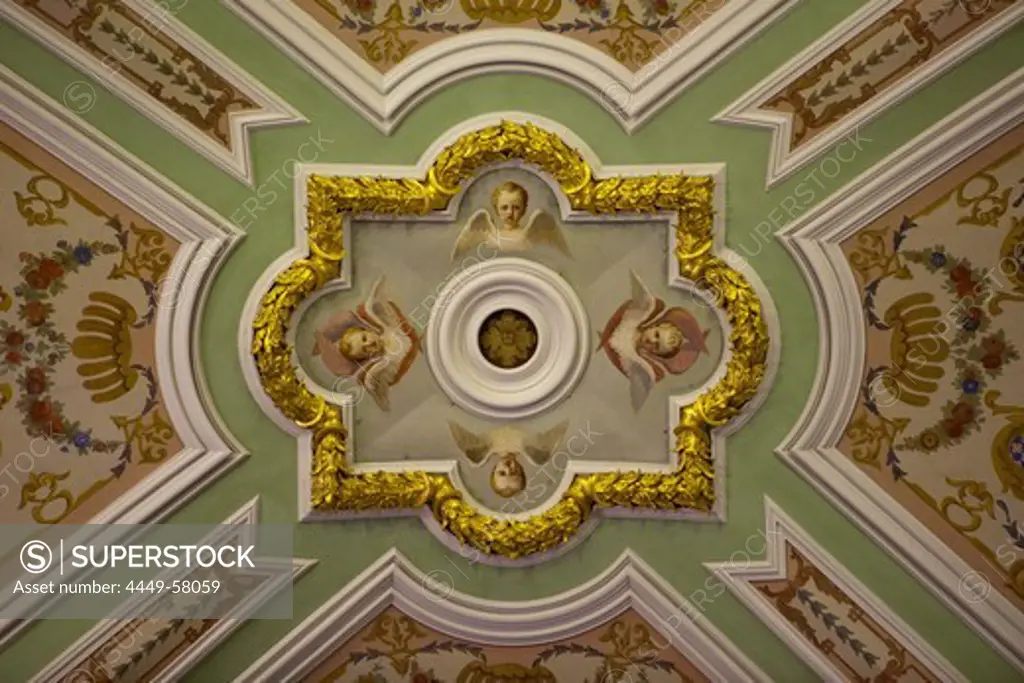 Ceiling in Peter and Paul Cathedral at Peter and Paul Fortress, St. Petersburg, Russia