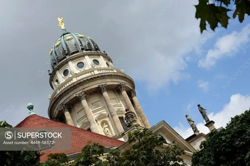 French Cathedral, dome of the church, Gendarmenmarkt square, Berlin Mitte, Germany