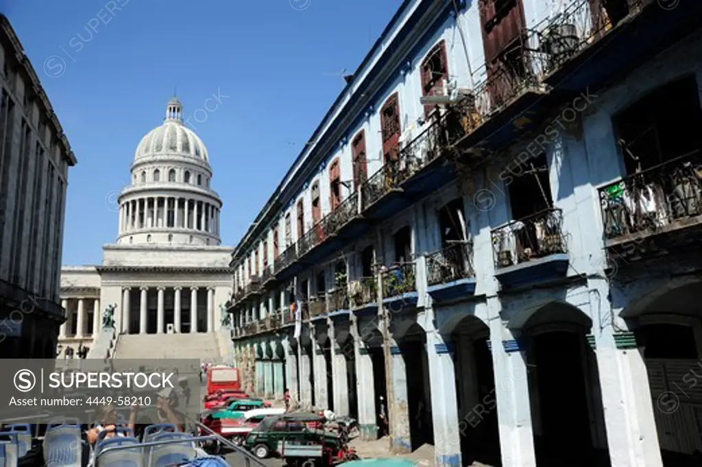 The Capitolio Nacional in the neoclassicism style, city center of Havana, Centro Habana, Cuba, Greater Antilles, Caribbean, Central America, America