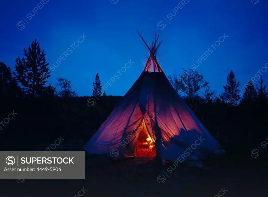 Tent, Bonfire, Night Ambience, Lapland, Finland, Europe
