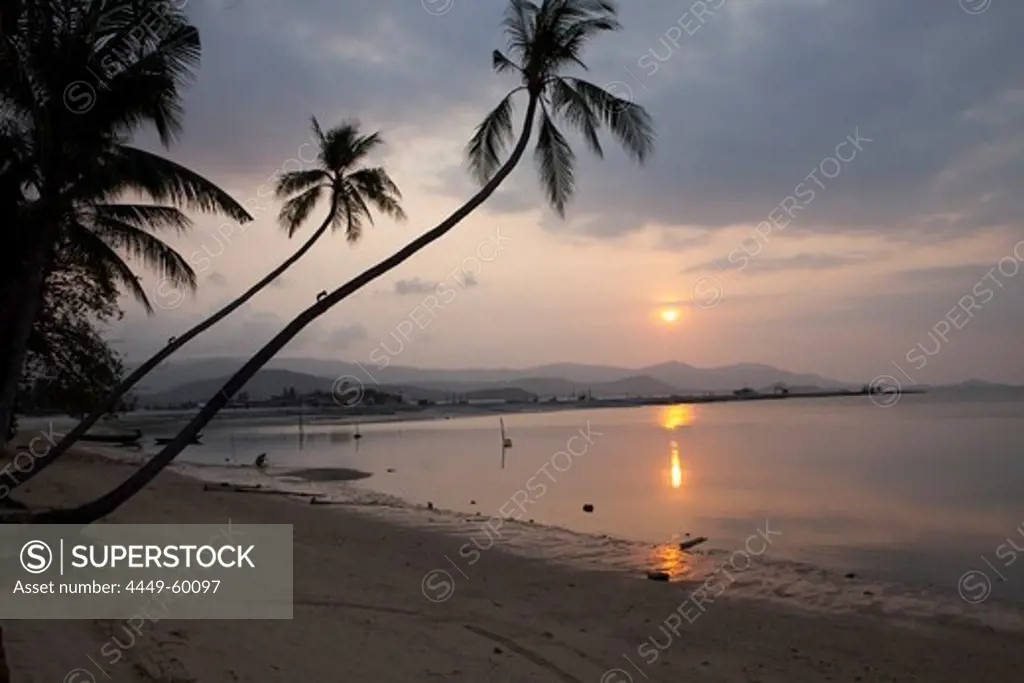 Sunset at the Big Buddha Beach, Koh Samui Island, Surat Thani Province, Thailand, Asia