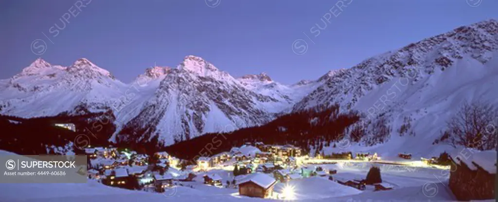 Winter landscape, Arosa, Grisons, Switzerland