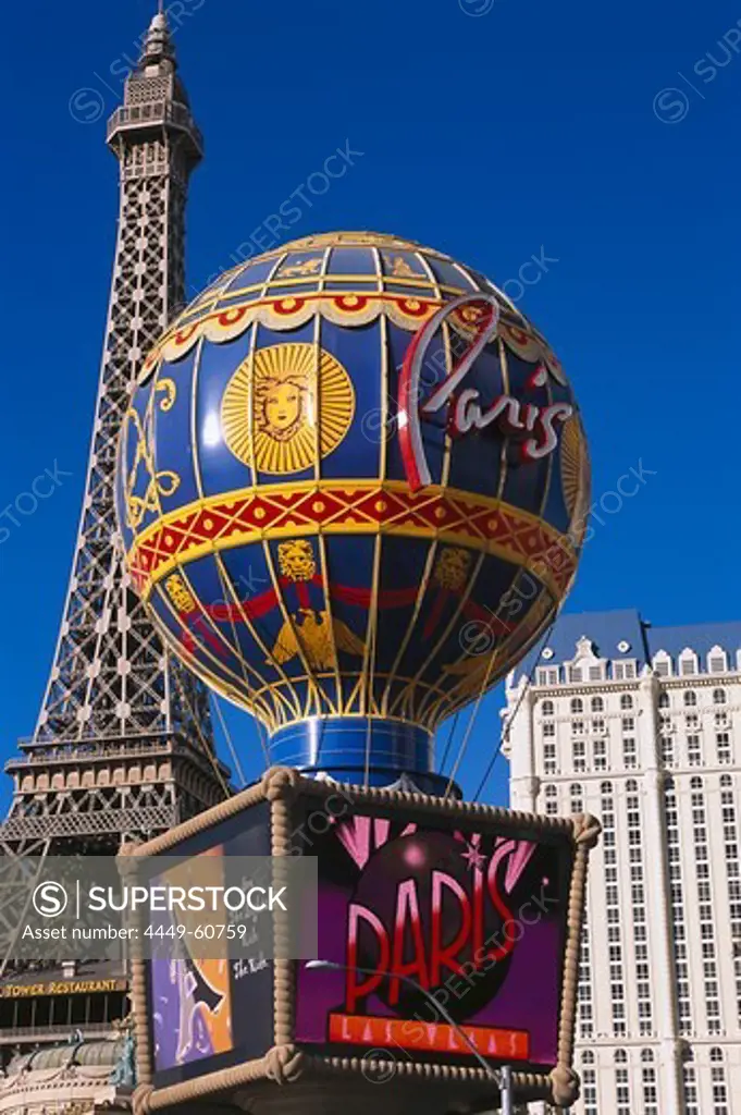Detail of the Paris Las Vegas Hotel, Las Vegas, Nevada, USA, America